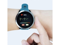 Reloj inteligente M18plus con monitor de frecuencia cardíaca, presión arterial, oxígeno, ECG, diagnóstico IA, bicicleta eléctrica Ly