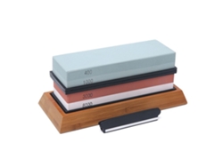 Afilador profesional de chefs, piedras húmedas Waterstone de grano 400/1000 3000/8000, afilador recto de doble chef para tareas de afilado versátiles, tamaño pequeño.