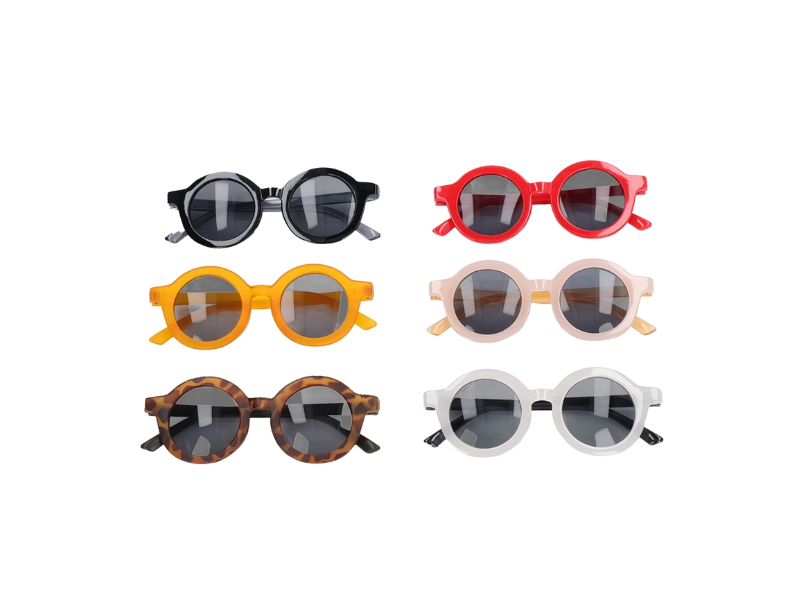 Bjww-6 Óculos De Sol Para Crianças Lindos Redondos Com Proteção Uv 6 Cores Leve Para Meninos E Meninas
