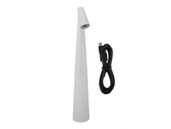 Rebe-lámpara De Mesa De Metal Inalámbrica Recargable Usb Con Dimmer Continuo Y 3 Fuentes Led Táctil Para Interior Y Exterior Blanco