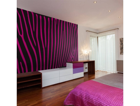 Papel Pintado ARTGEIST Zebra Pattern Rojo (300x231 cm)