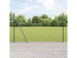 Juego de postes para cerca de hormigón gris (26 piezas) Wsd95000 Lovely Home