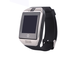 Reloj Inteligente (podómetro Bluetooth) Reloj Inteligente Q18 Apro’s (cuadro Plateado + Correa Negra)