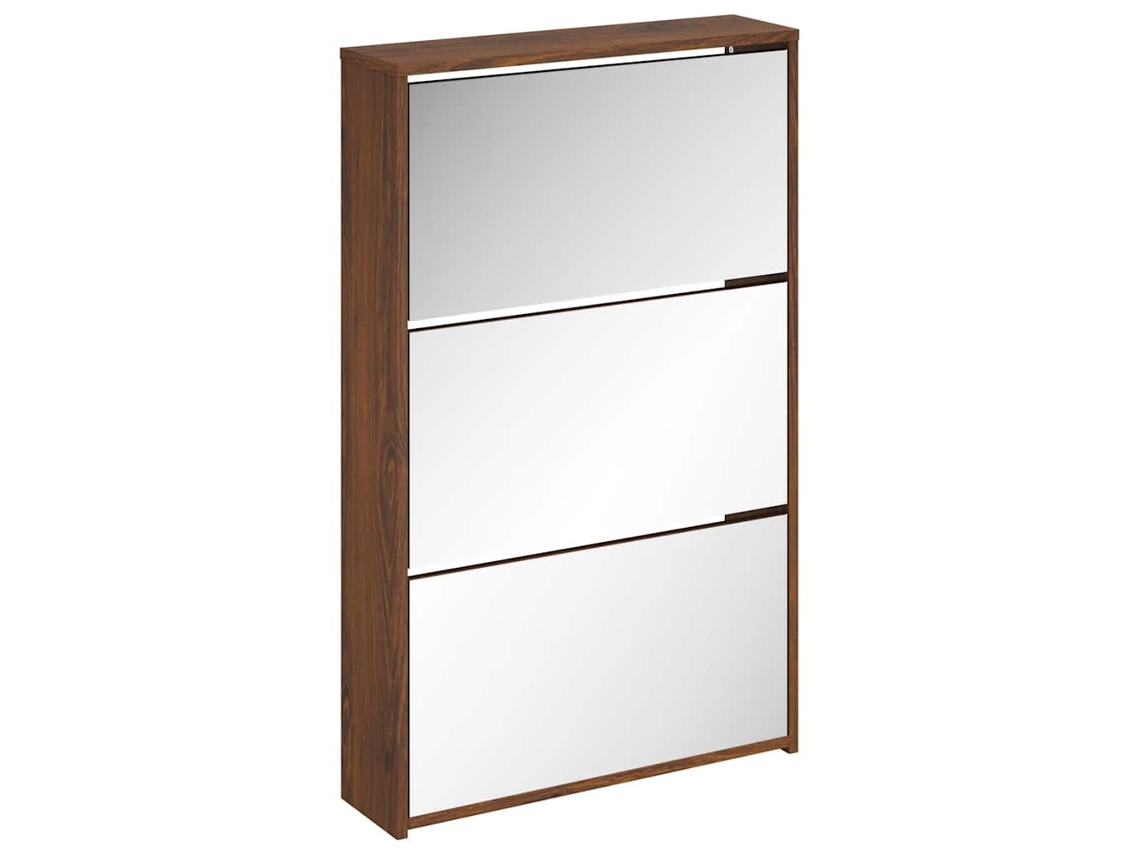 Zapatero con espejo, 3 compartimentos, 63x17x102,5 cm, MAISON EXCLUSIVE