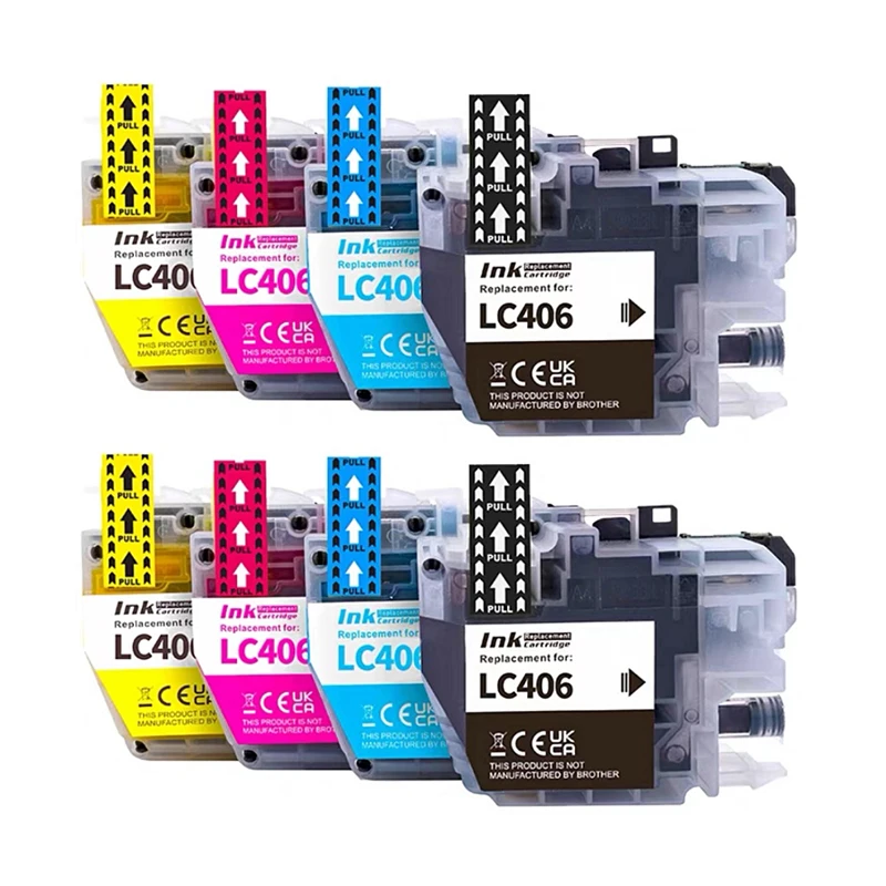 Lc406 2setlc406 Lc-406 Lc-406xl Lc406xl Cartucho De Tinta Para Mfc-j4335dw J4345dw J4535dw J5855dw J5955dw J6555dw J6955dw
