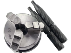 K01-50 M14x1 Acero Portabrocas Manual De Tres Mordazas De 1 33" De Altura