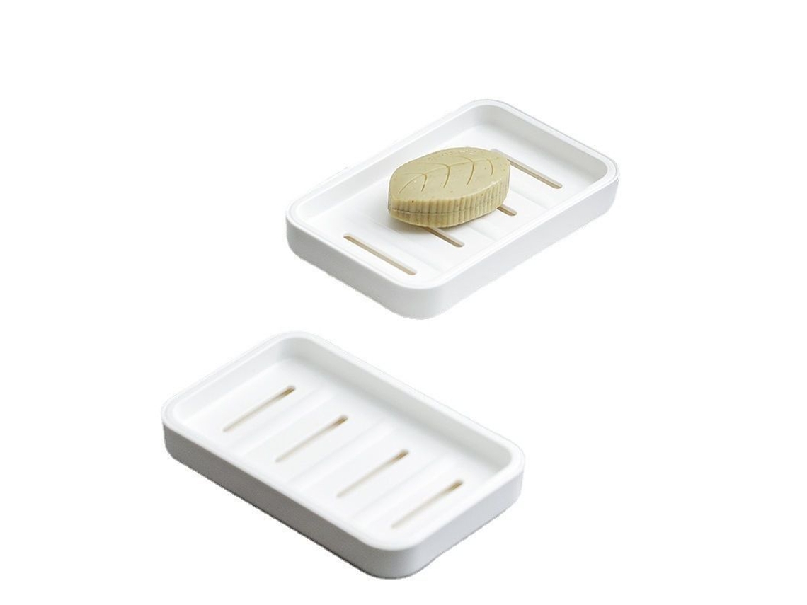 2 Jaboneras De Plástico Para Pared De Baño, Blancas, Jabonera Grande