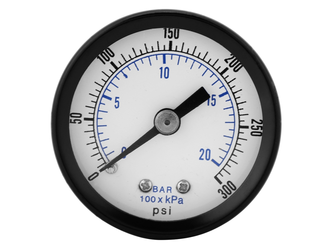 Mini Manómetro De Presión De 0-20 Bar/0-300 Psi 1/8 Bspt Para Combustible, Aire, Aceite, Agua Y Líquidos.