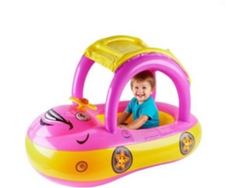 Flotador inflable infantil con protección solar para actividades acuáticas de verano. Vayotoy.