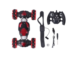 Coche Acrobático Teledirigido Con Luces Y Música, Batería Recargable De 1200 Mah, Control Remoto Por Gestos, Ideal Para Regalar - Rojo