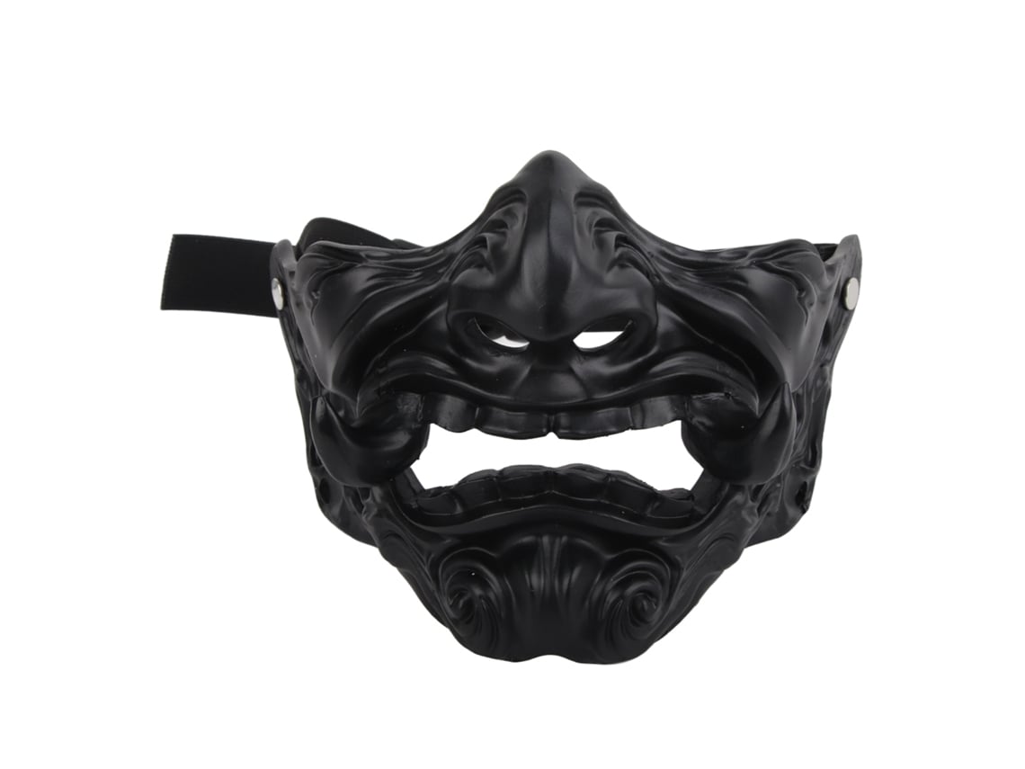 Máscara De Demonio Japonesa Hanya Prajna, Media Cara, Accesorios De Resina Para Cosplay De Halloween