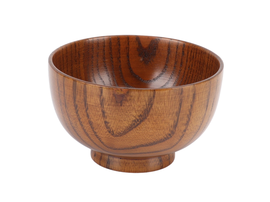 MEOIRUERY Tazón de Madera Japonés - Ideal para Servir Fideos, Arroz, Sopa, Dip y Ensalada