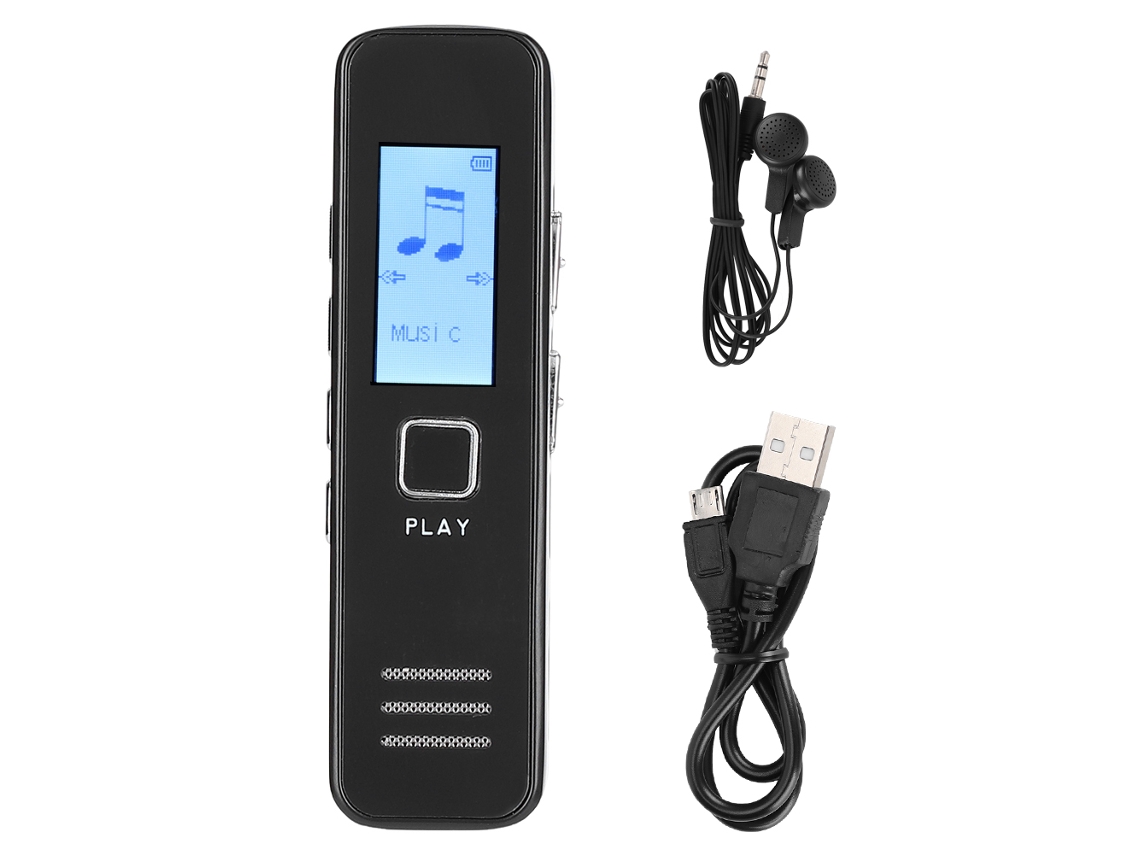 Minigrabadora De Voz Usb Profesional Con Pantalla Y Reproductor De Audio Mp3.