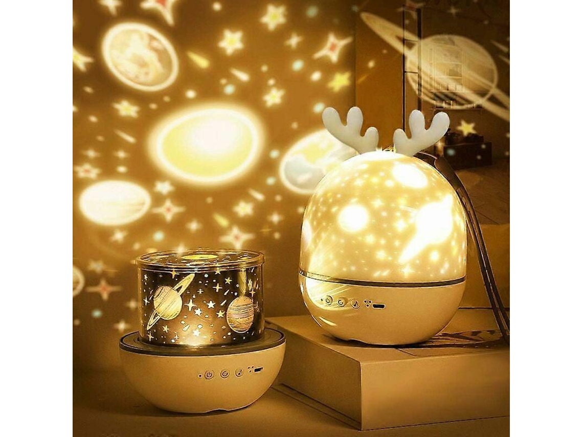 Letron Baby Baby Proyector de Luz Nocturna, Luz Nocturna LED Infantil, Luz Nocturna Musical, Rotación de 360º, 8 Canciones Rosewell