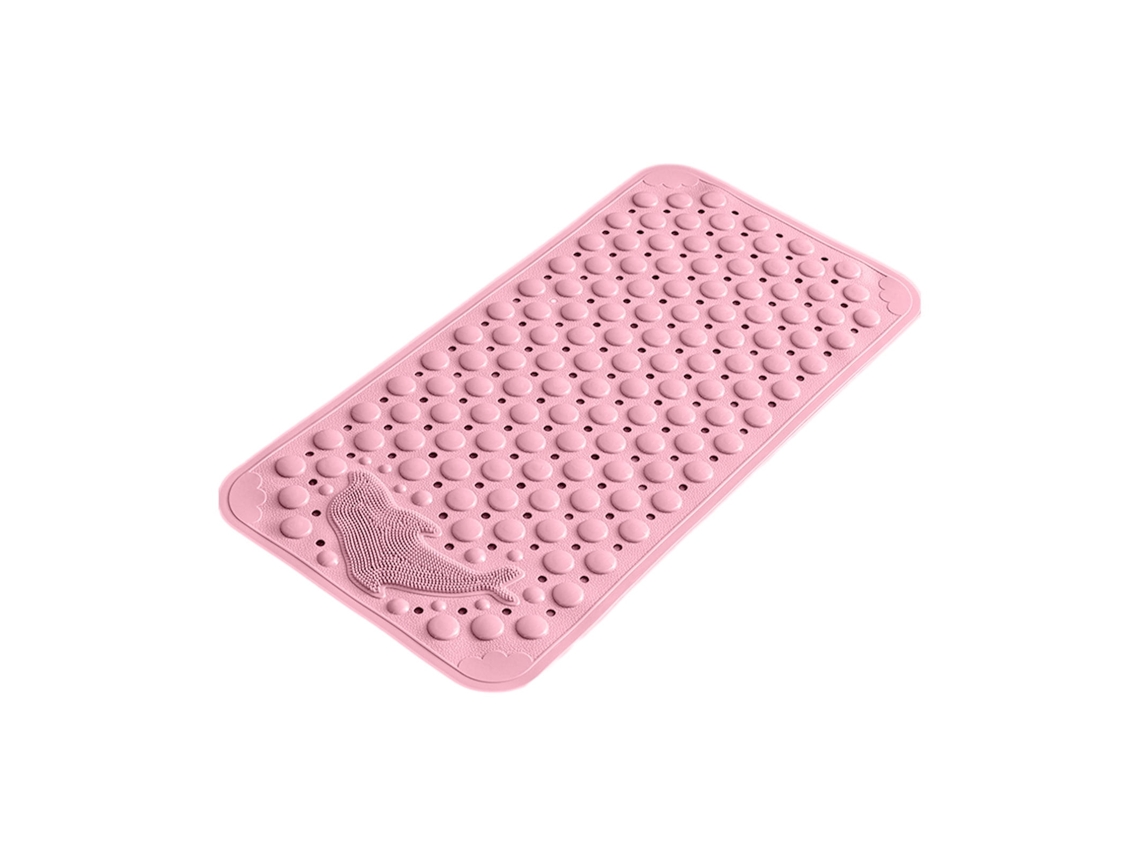 Alfombra De Baño Antideslizante Con Potente Ventosa Para Ducha Y Masaje De Pies (rosa/44 X 75 Cm) Gertiz