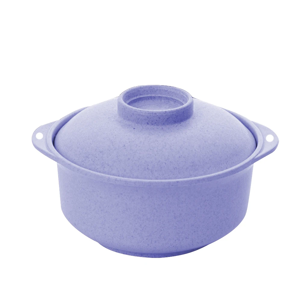 (azul) Vaso Para Fideos Instantáneos Estilo Japonés Con Tapa, Hecho De Plástico Ecológico, Capacidad Menor A 1 Litro.
