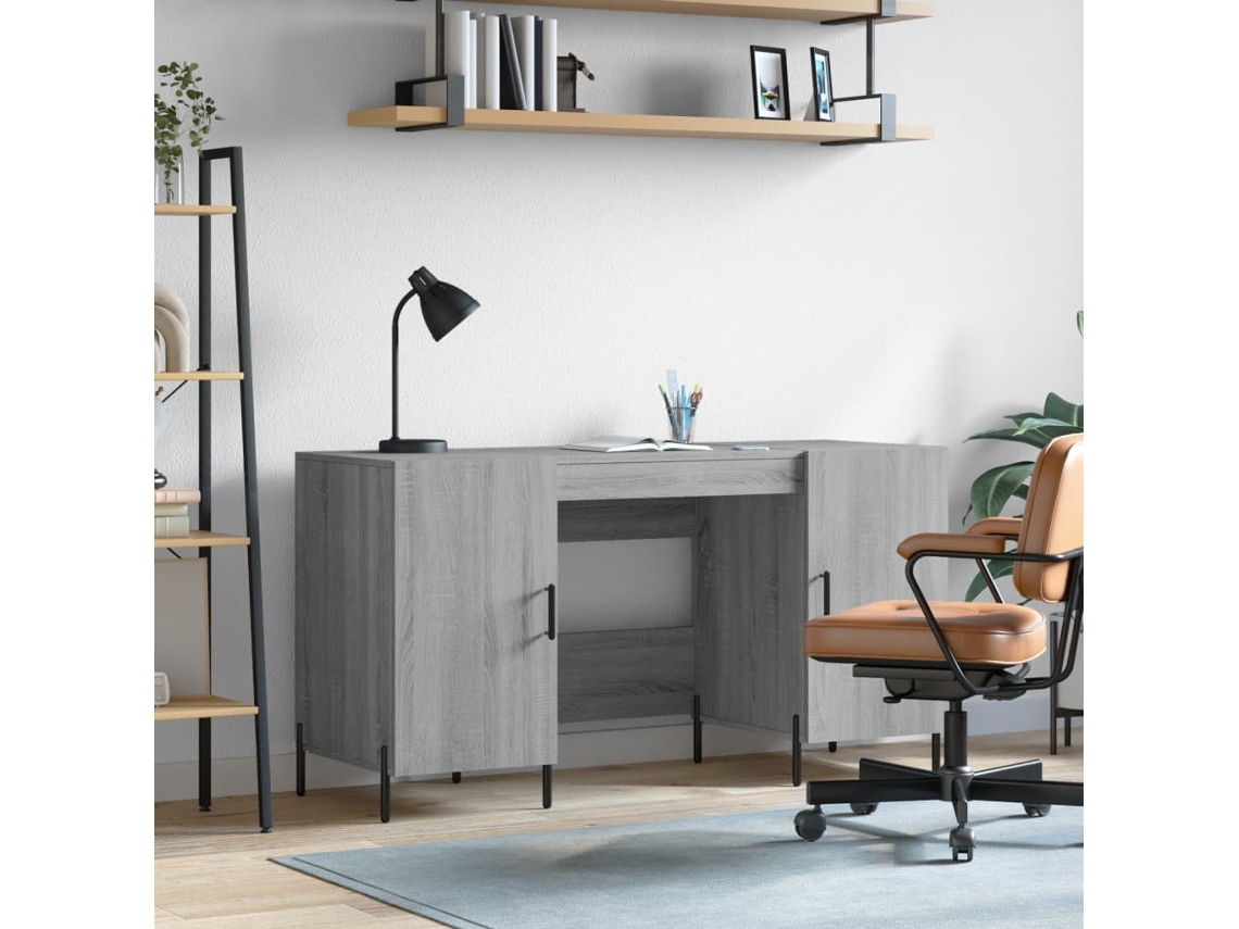 Escritorio | Mesa | Escritorio 140x50x75 cm Derivados de madera Gris Sonoma