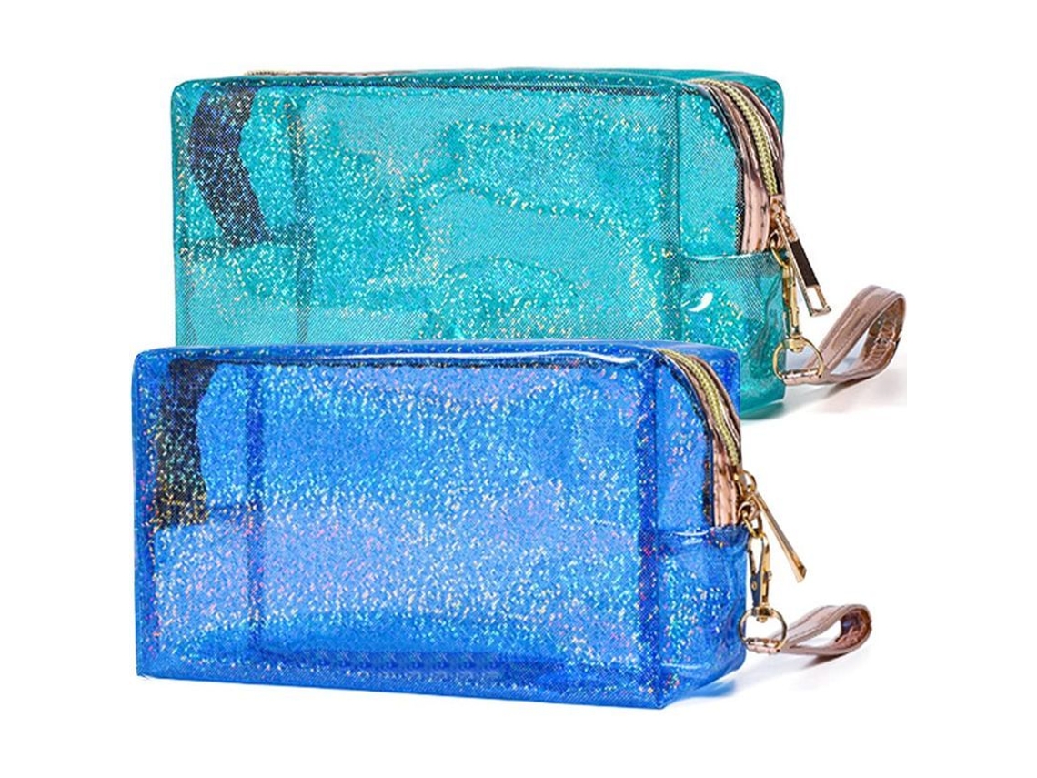 2026-linjou 2 Bolsas De Maquillaje Transparentes Pequeñas Impermeables Portátiles Para Viaje Y Organización