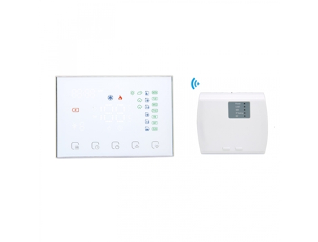 Termostato Calefacción WiFi Programable Blanco Inalámbrico