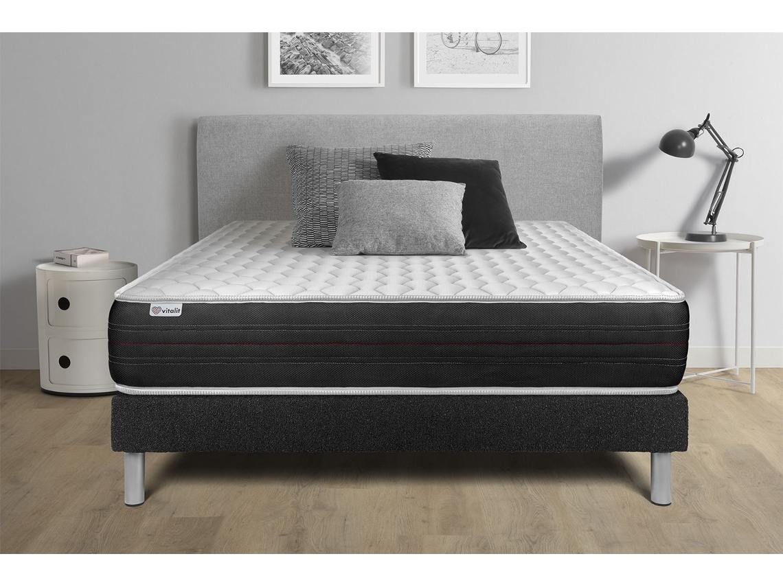 Canapé de Matrimonio Vital Spring VITALIT Negro (200x200)