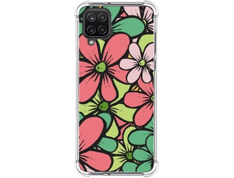 Carcasa Samsung Galaxy A12 TUMUNDOSMARTPHONE Dibujos Antigolpes Flores 02 Multicolor