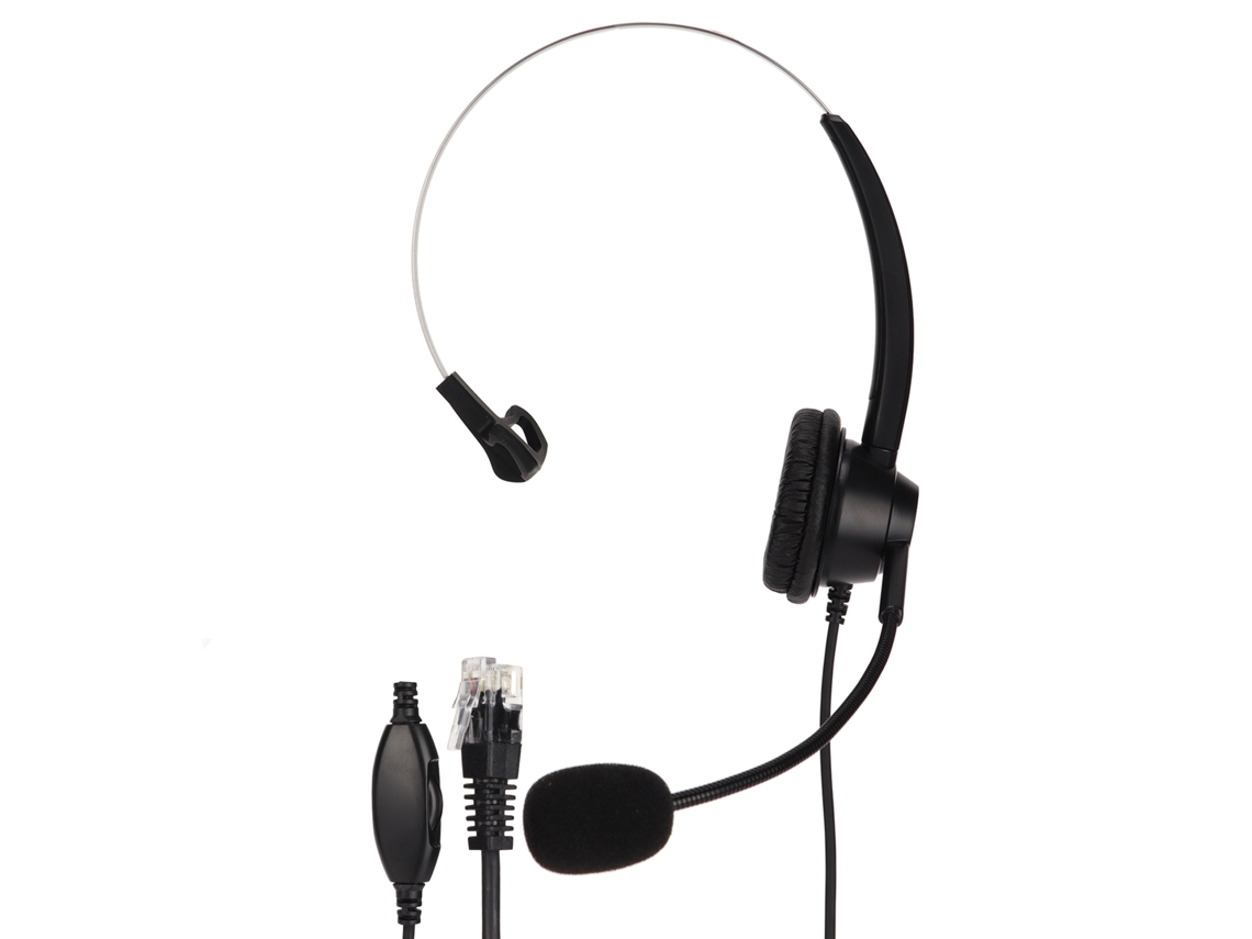 Auriculares Telefónicos H360‑rj9‑va Con Conector Rj9, Color Negro, Ajuste De Volumen, Diseño Un