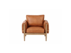Poltrona Marrom em Pu, Cor Freixo, 94x80x82cm ALEXANDRA HOUSE LIVING