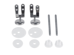 MEOIRUERY Bisagra para Asiento de Inodoro Cromada con Accesorios Juego para Baño y Hotel