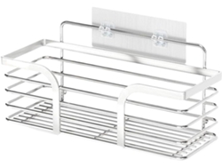 Organizador De Chuveiro De Parede Com Ventosa E 5 Ganchos, 30 X 12 Cm, Para Shampoo, Armazenamento Versátil Para