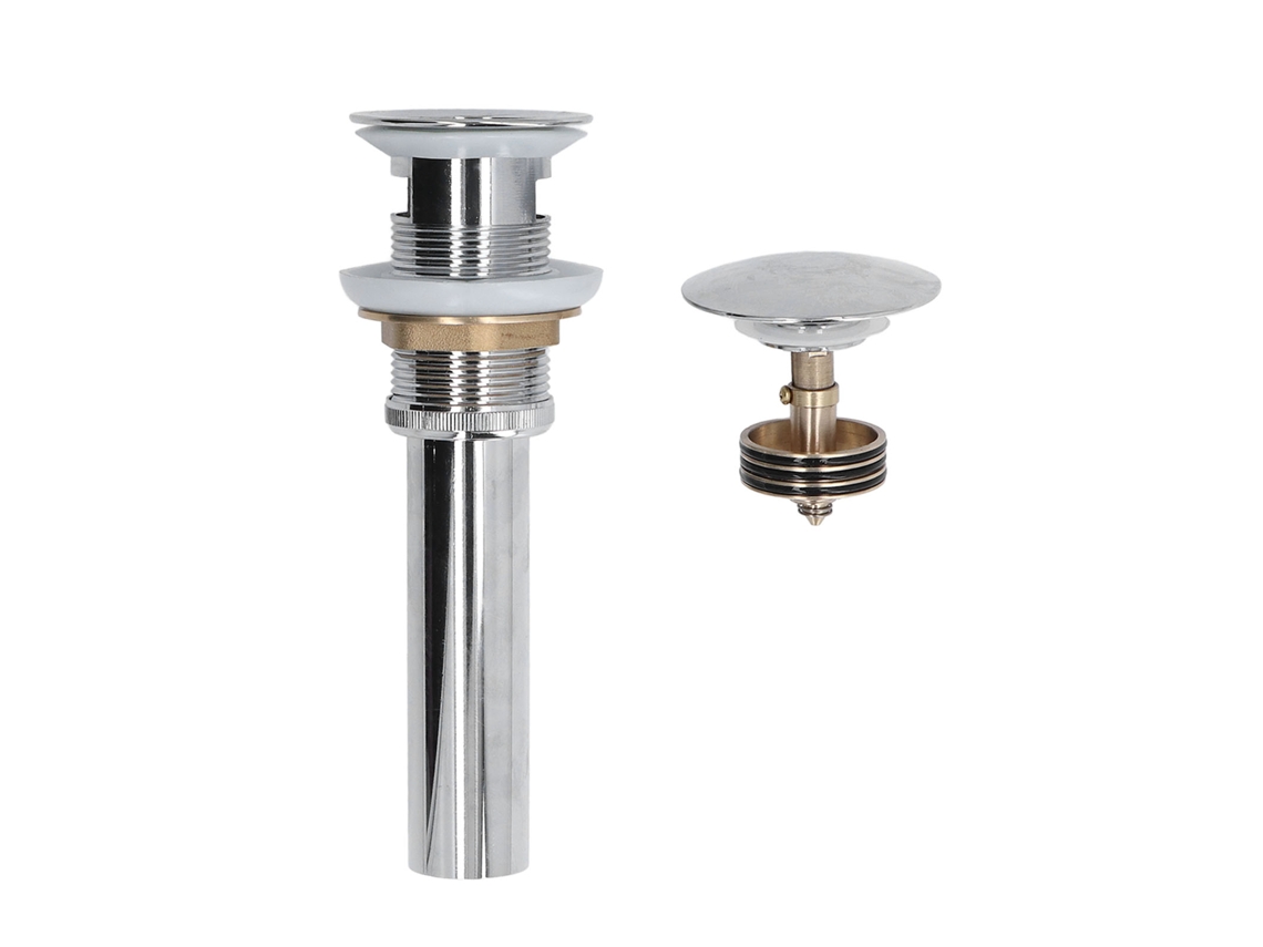 Junta De Desagüe Antiobstrucción Para Fregadero De Baño/cocina, De Cobre O Acero Inoxidable, Con Filtro Y Rebosadero.
