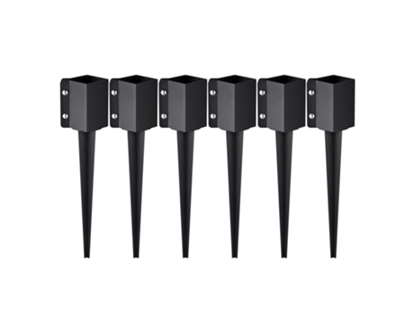 VEVOR Estacas de anclaje para postes de cerca, paquete de 6, 24 x 4 x 4 pulgadas, estacas de metal para cerca