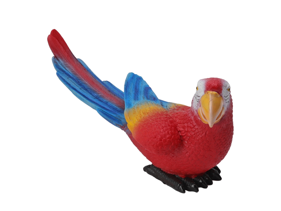 Escultura De Loro, Resina Sintética, Impermeable, Decoración Para Jardín, Patio O Balcón, Guacamayo Rojo, Izquierda