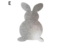 Bolsas para cubiertos con forma de conejito de Pascua, decoración de bolsas para cubiertos, portacubiertos, Nostalgia88