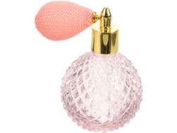 Frasco De Perfume De Vidrio De 100 Ml Con Gas De Pulverización Ajustable, Botella De Almacenamiento Compacta De Color Rosa, Para