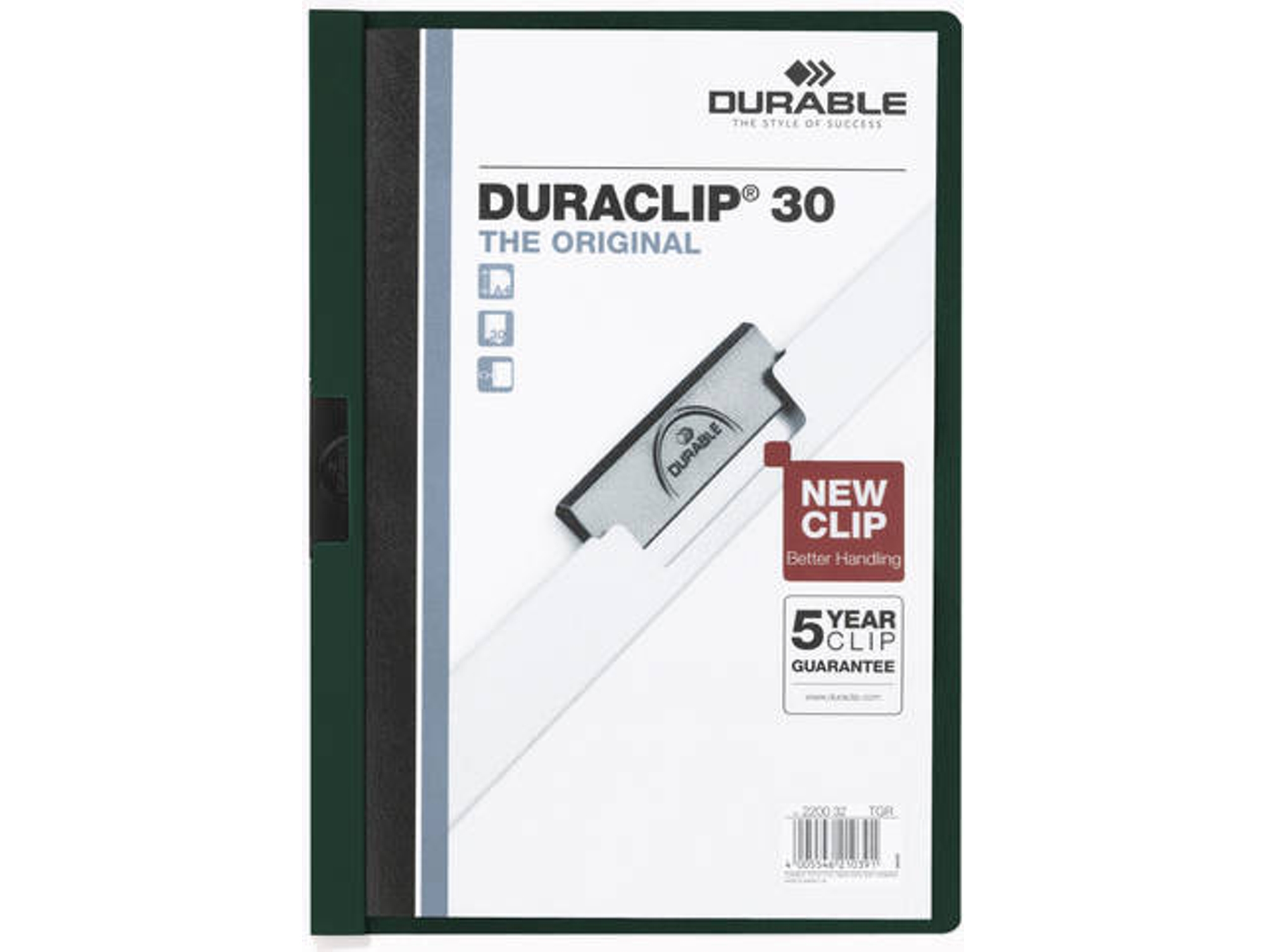Carpeta DURABLE DURACLIP 30 A4 Negro (A4 - PVC)