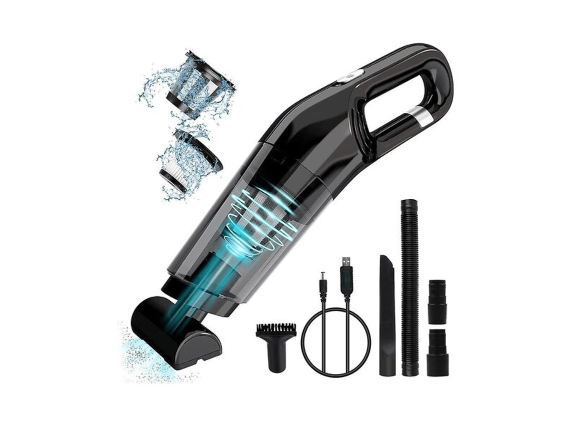 Aspiradora de mano inalámbrica, recargable y portátil para coches pequeños de 120 W.