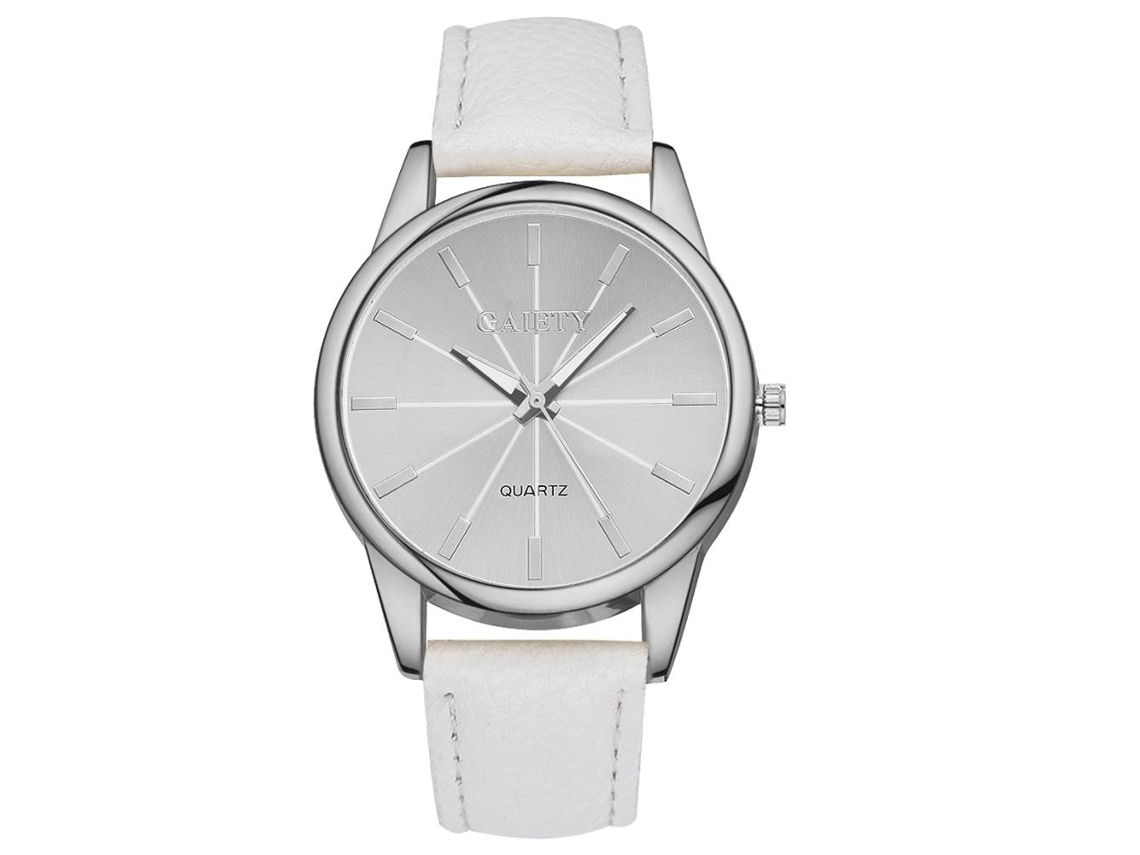 Relógio De Pulso Feminino Casual Com Volante De Quartzo E Pulseira De Pu Para Estudantes (preto)
