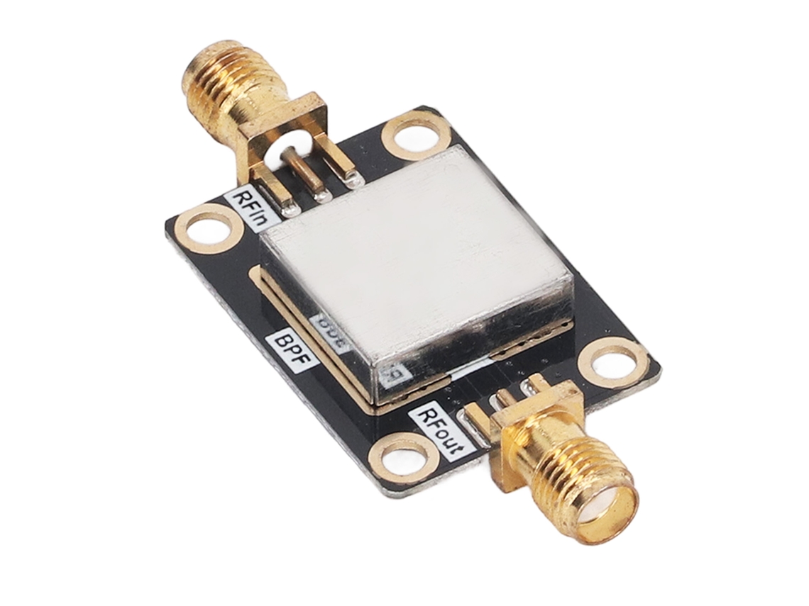 Filtro pasabanda Veloriskku de 50 ohmios con baja pérdida de inserción para radioaficionados SDR con interfaz SMA.