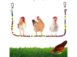 Hamaca de madera para gallinas, juguete columpio manual