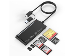 Hub Usb-c 7 Em 1 Com Leitor De Cartão Sd, Cf, Microsd, Xd, Ms, Para Iphone, Ipad, Macbook E Samsung