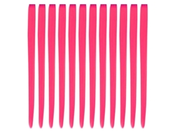 12 Extensiones De Cabello Sintético Liso De Color Rosa Intenso Con Clip, 56 Cm (22 Pulgadas), Ideales Para Fiestas.