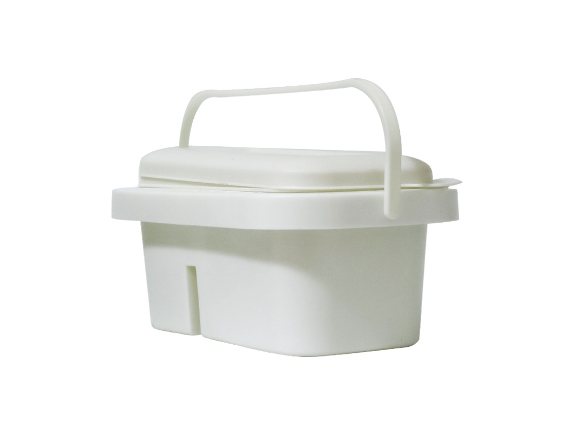 Portapinceles 3 en 1 Eifson con soporte para paleta y mango (blanco)