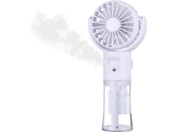 (blanco) Ventilador De Mano Con Función De Pulverización De Agua, Carga Usb, 4 Velocidades De Viento, Se Puede Colgar En El Cuello