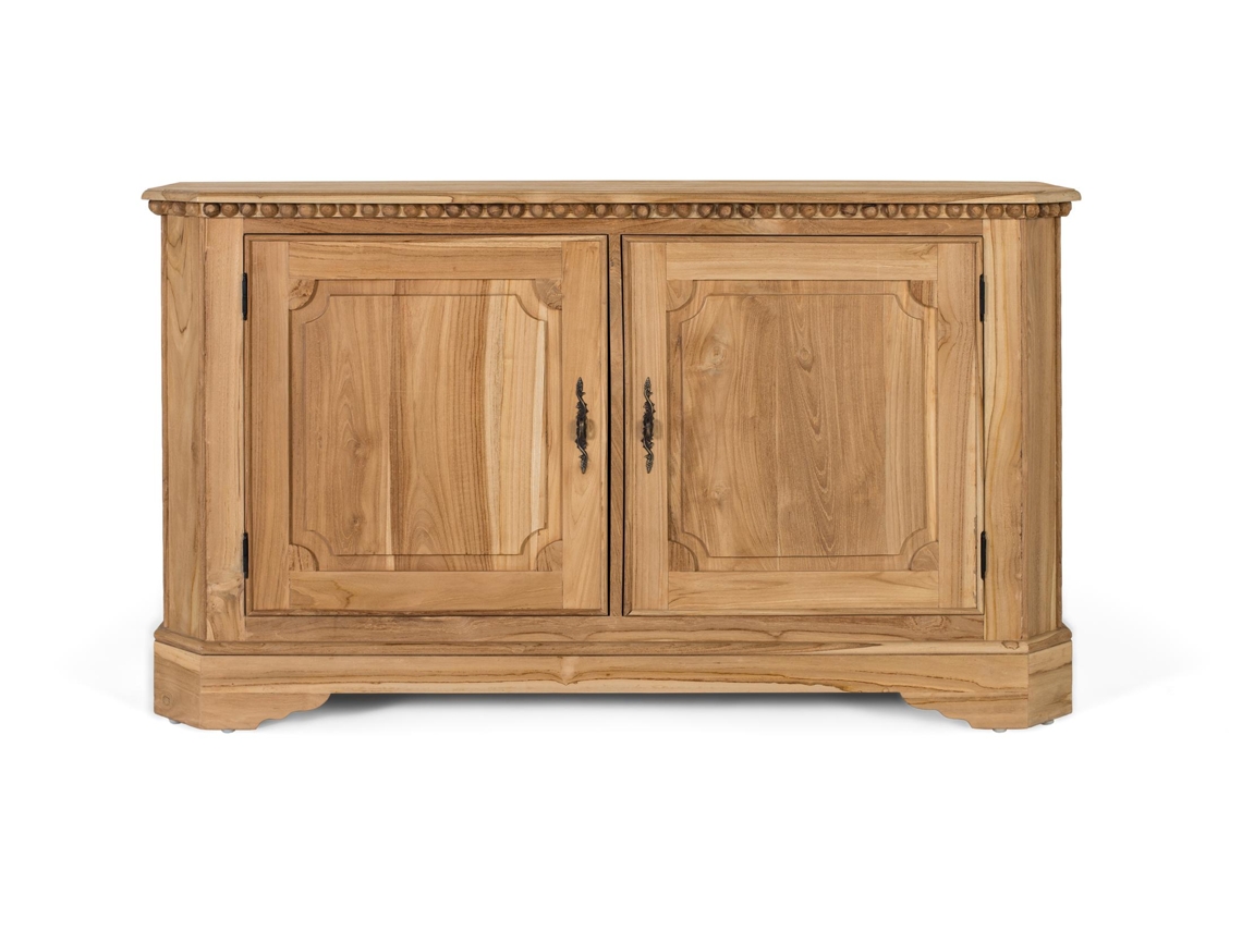 Aparador con dos puertas y dos estantes interiores en madera de teca, 150 cm, Giner Y Colomer