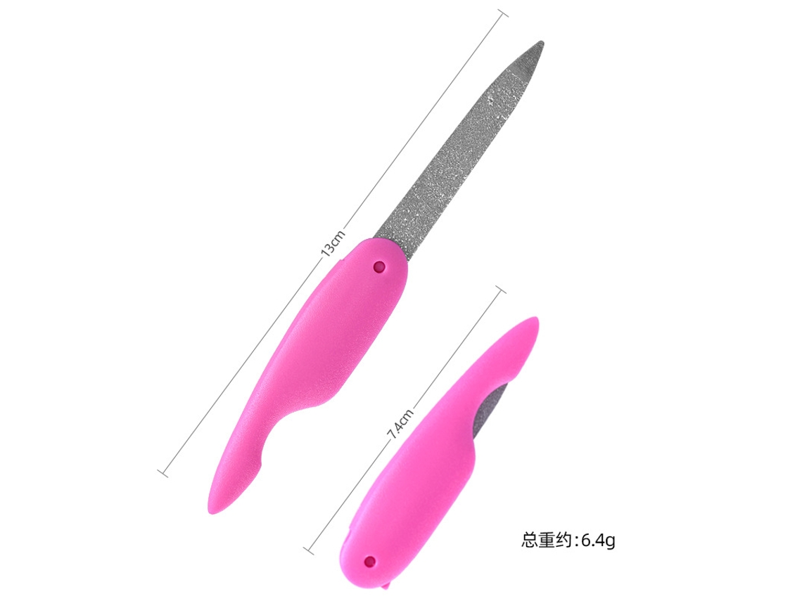 Pegatinas Para Limas De Uñas: 2 Rosas, 1 Verde.
