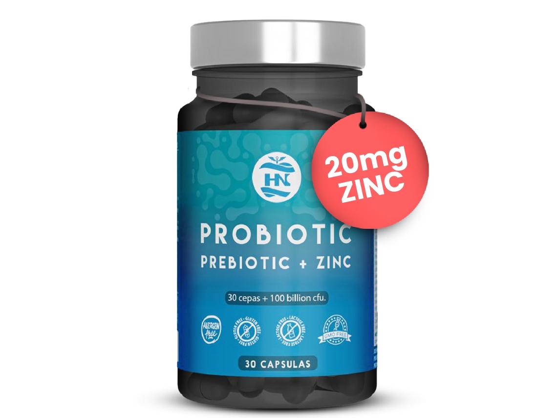 Probióticos y prebióticos intestinales, 30 cápsulas, 30 cepas bacterianas. Prebióticos y probióticos con inulina de zinc para el apoyo inmunológico.