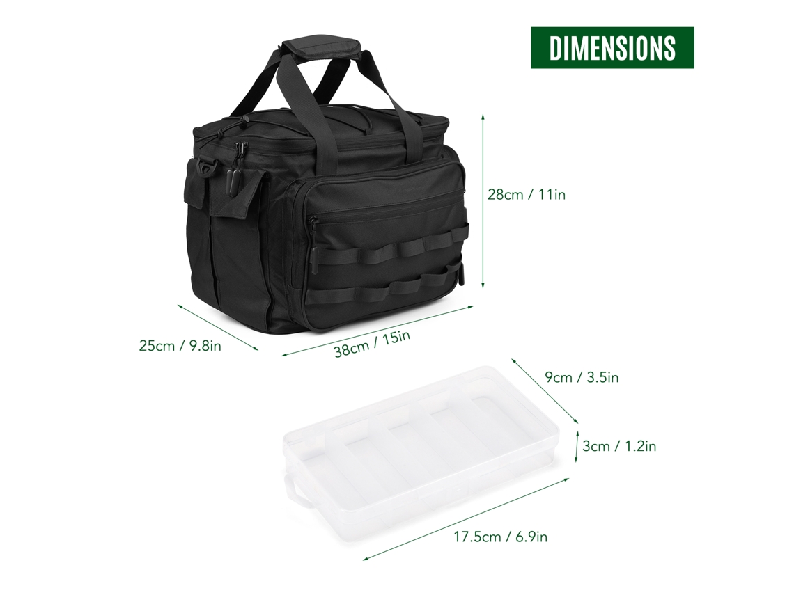 Bolsa De Pesca Multifuncional Lixada Con Compartimentos Para Equipo Y Accesorios De Pesca Al Aire Libre.