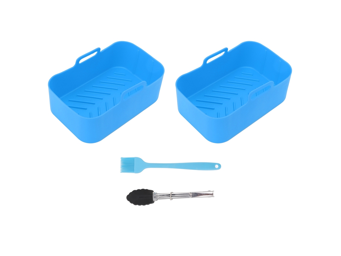 Sartén De Silicona Para Ninja Dz201 Foodi De 8 Cuartos Con Cepillo Y Clip. Accesorios De Cocina.
