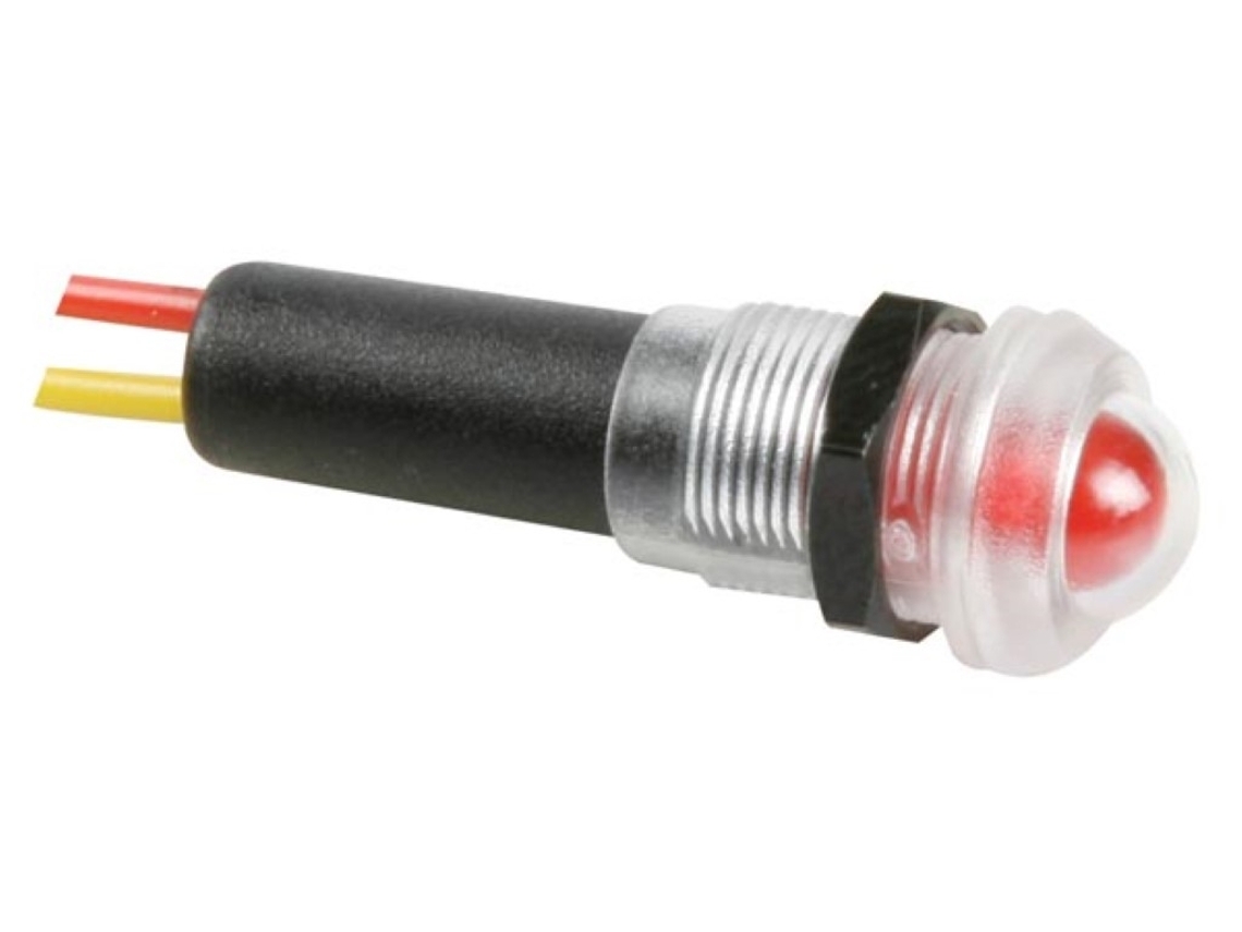 Bombilla LED Velleman de 12 V, roja, resistente al agua, carcasa negra