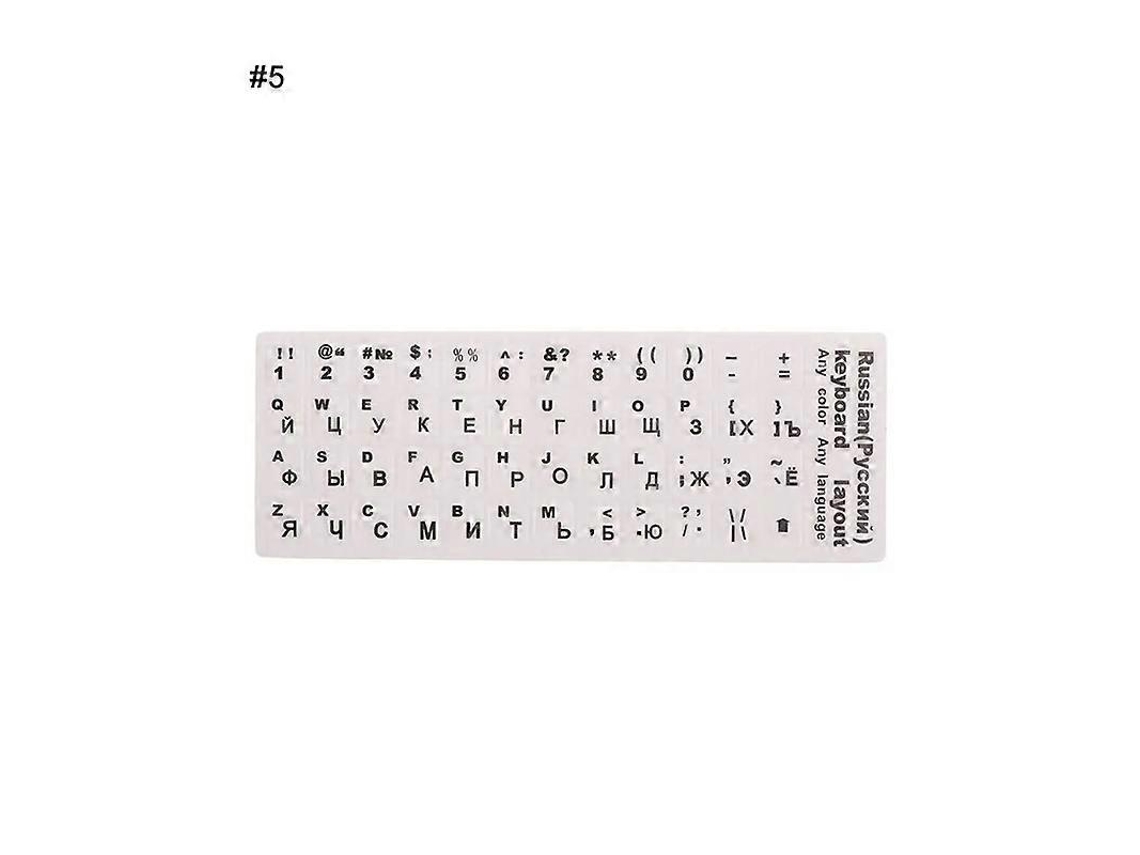 Pegatinas para teclado con letras rusas, pegatinas mate de PVC para portátil, ordenador de sobremesa y notebook Everley891
